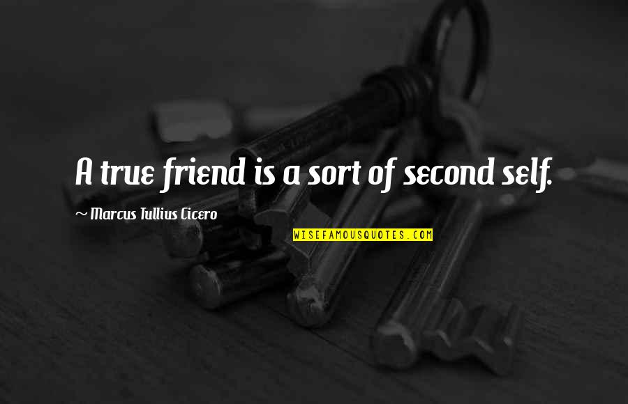 True Best Friends Quotes By Marcus Tullius Cicero: A true friend is a sort of second