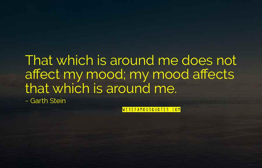 True Colors Friendship Quotes By Garth Stein: That which is around me does not affect