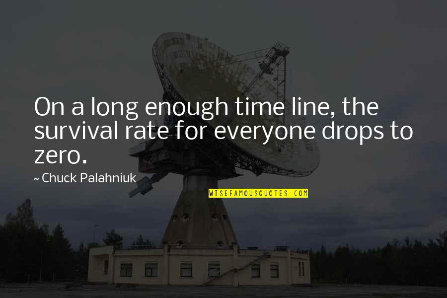 True Fable Quotes By Chuck Palahniuk: On a long enough time line, the survival