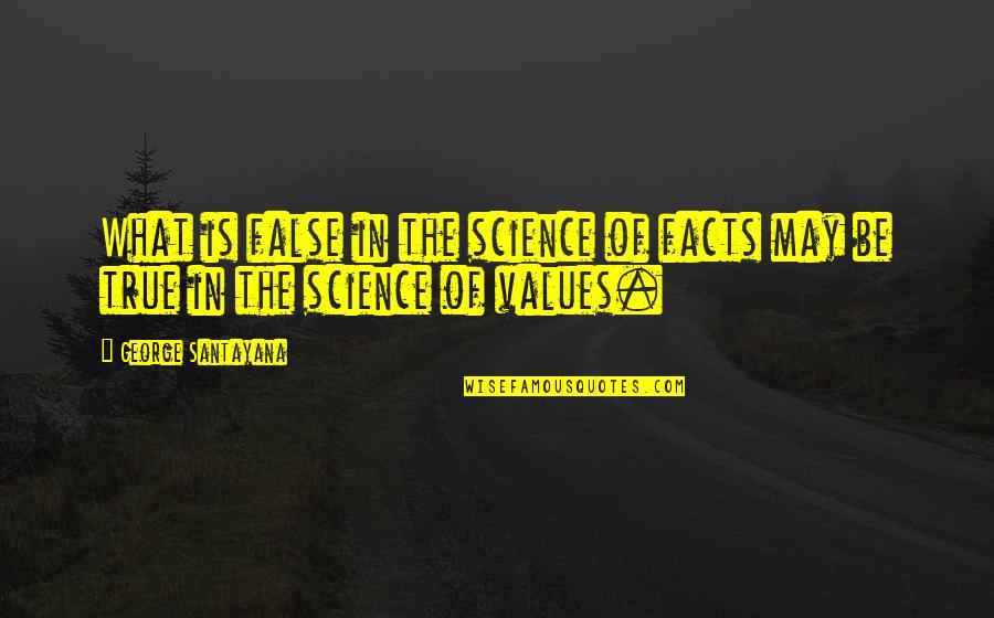 True Facts And Quotes By George Santayana: What is false in the science of facts