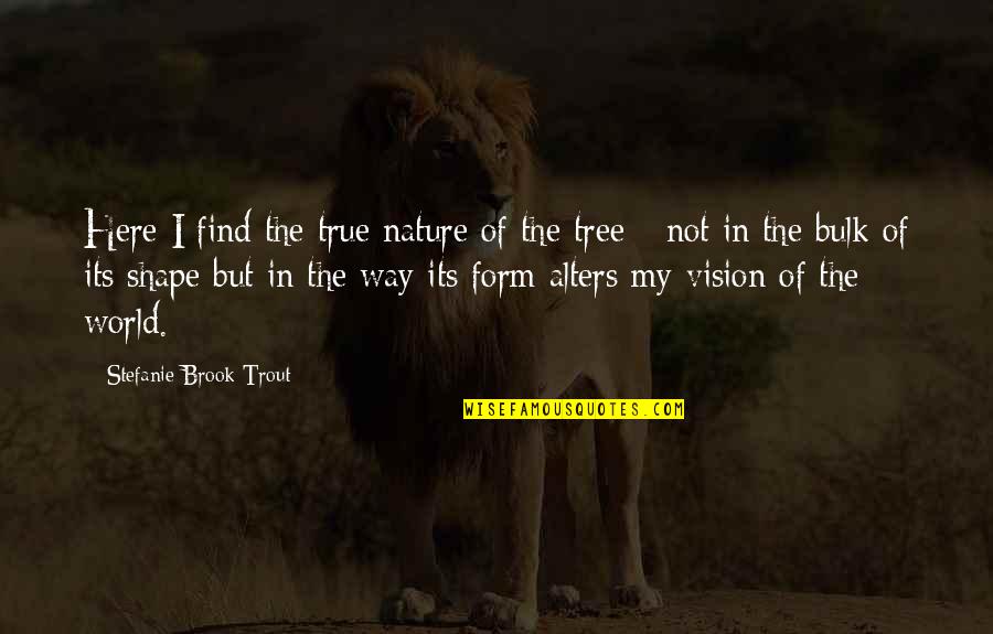 True Form Quotes By Stefanie Brook Trout: Here I find the true nature of the