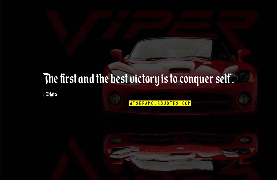 True Handsome Quotes By Plato: The first and the best victory is to