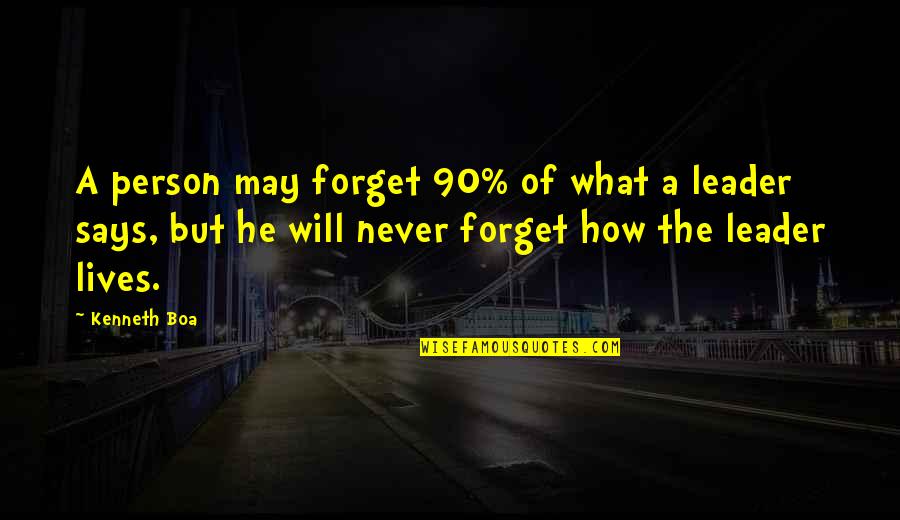 True Happiness From God Quotes By Kenneth Boa: A person may forget 90% of what a True Happiness From God Quotes By Kenneth Boa: A person may forget 90% of what a