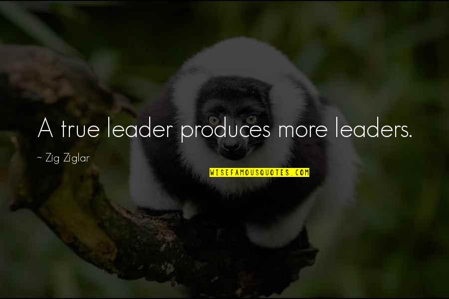 True Leaders Quotes By Zig Ziglar: A true leader produces more leaders.