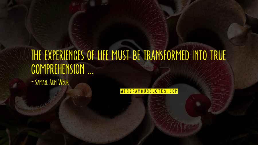 True Life Experiences Quotes By Samael Aun Weor: The experiences of life must be transformed into