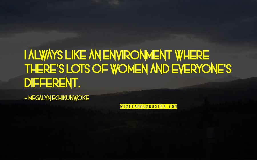 True Love Never Quits Quotes By Megalyn Echikunwoke: I always like an environment where there's lots