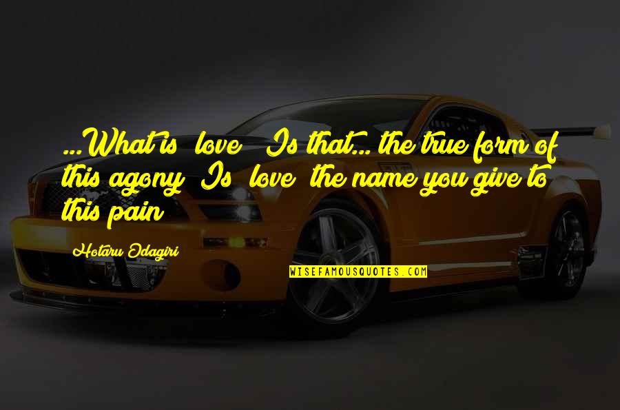 True Love Pain Quotes By Hotaru Odagiri: ...What is "love"? Is that... the true form True Love Pain Quotes By Hotaru Odagiri: ...What is "love"? Is that... the true form