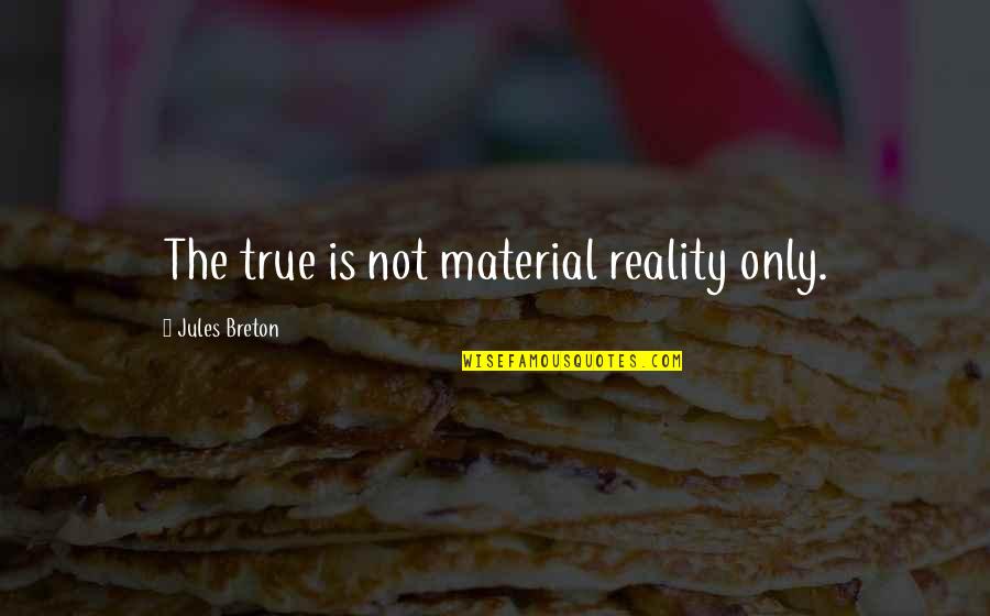 True Materials Quotes By Jules Breton: The true is not material reality only. True Materials Quotes By Jules Breton: The true is not material reality only.