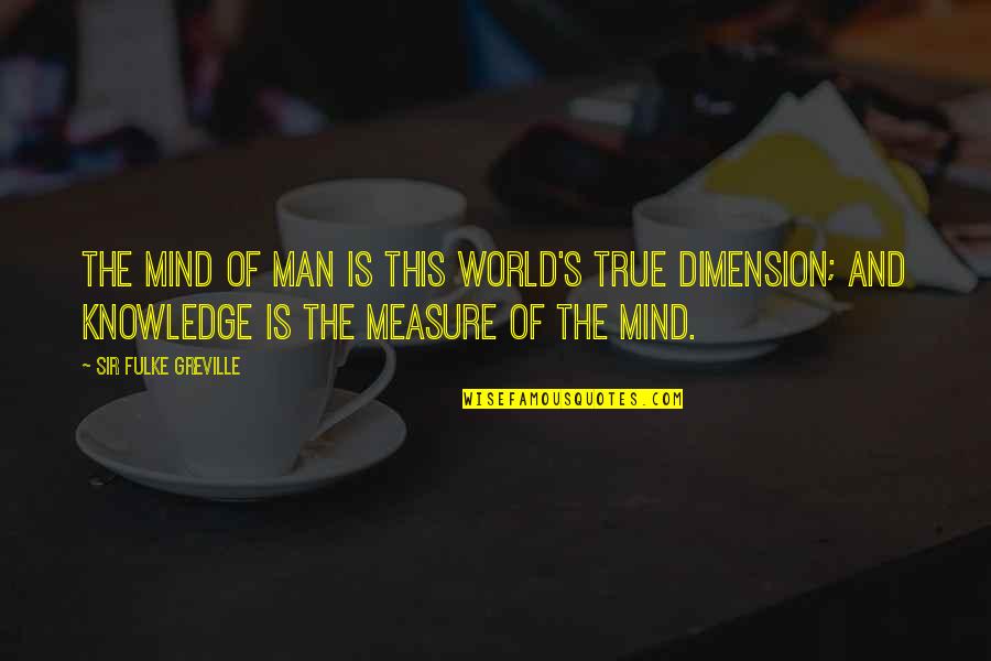 True Measure Of A Man Quotes By Sir Fulke Greville: The mind of man is this world's true