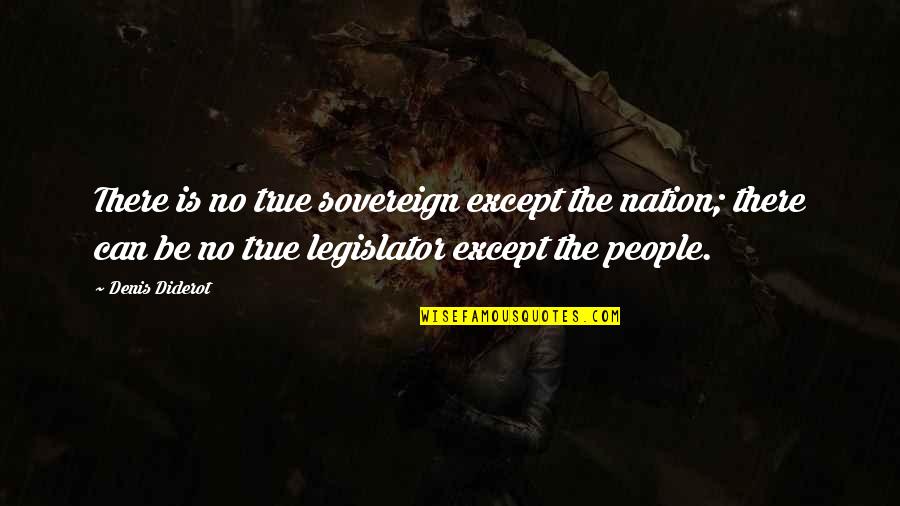 True People Quotes By Denis Diderot: There is no true sovereign except the nation;