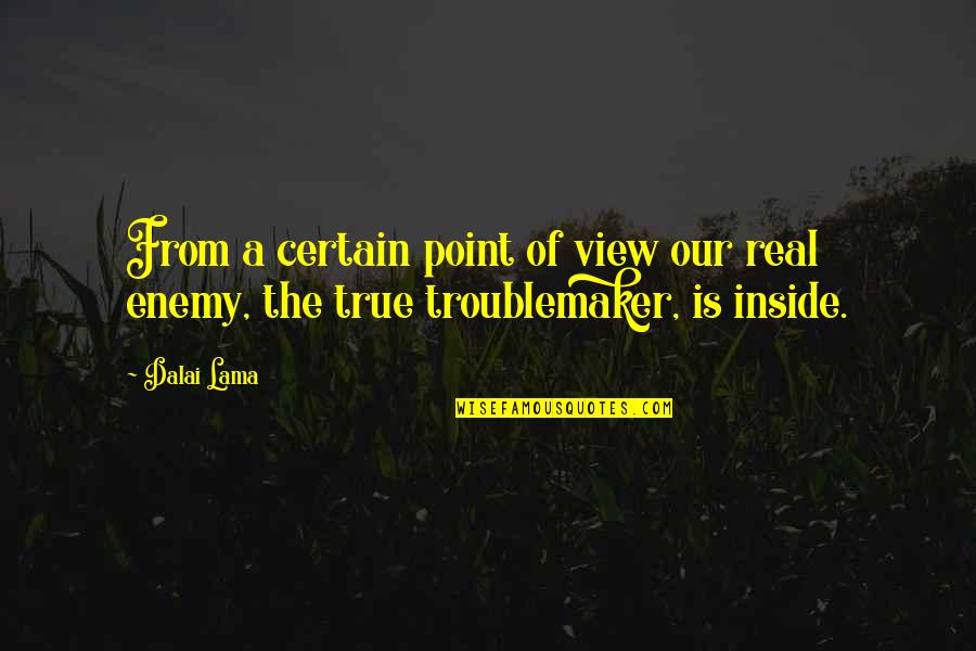 True Real Quotes By Dalai Lama: From a certain point of view our real