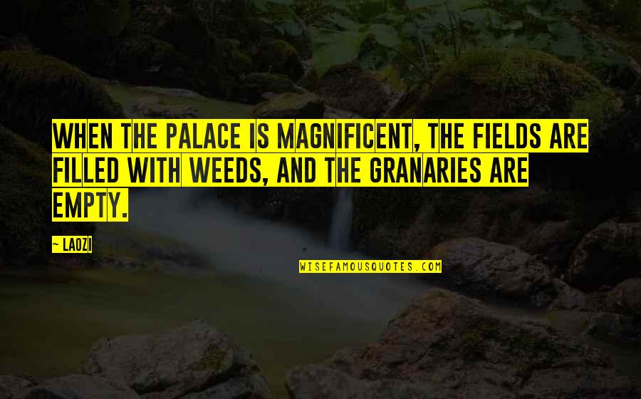 True Soul Connection Quotes By Laozi: When the palace is magnificent, the fields are