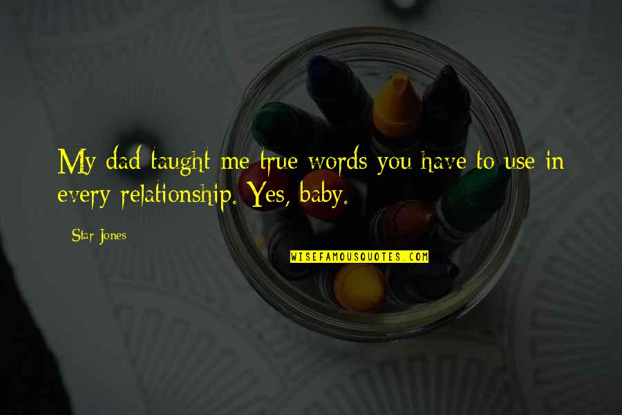 True Star Quotes By Star Jones: My dad taught me true words you have