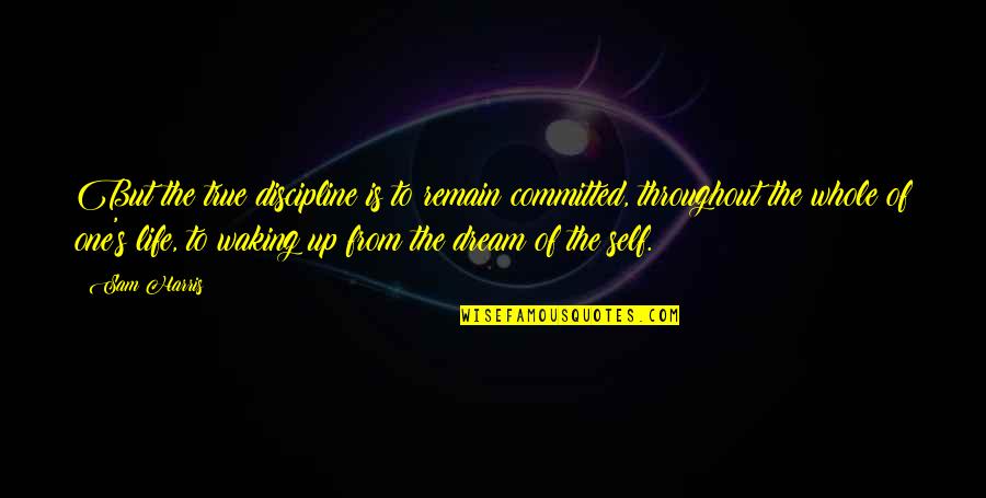 True To Life Quotes By Sam Harris: But the true discipline is to remain committed, True To Life Quotes By Sam Harris: But the true discipline is to remain committed,