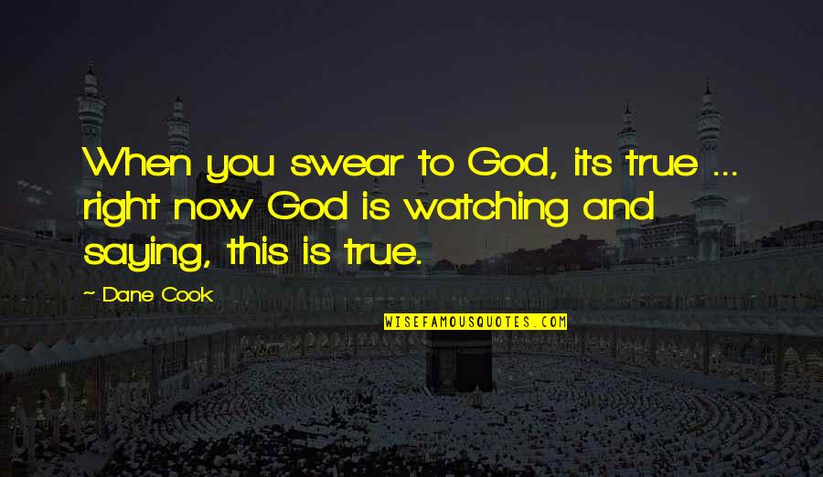 True To You Quotes By Dane Cook: When you swear to God, its true ...