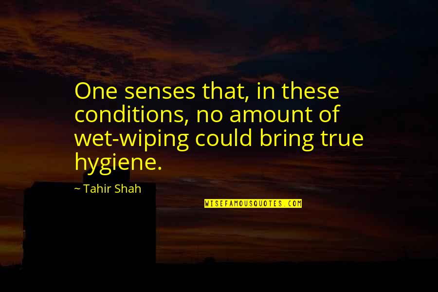True Travel Quotes By Tahir Shah: One senses that, in these conditions, no amount