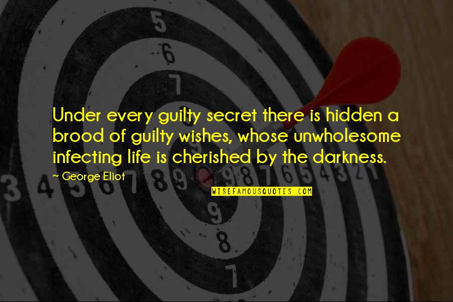 True Value Of Life Quotes By George Eliot: Under every guilty secret there is hidden a True Value Of Life Quotes By George Eliot: Under every guilty secret there is hidden a