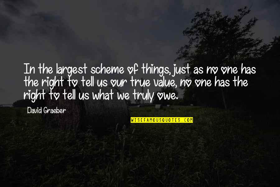 True Value Quotes By David Graeber: In the largest scheme of things, just as