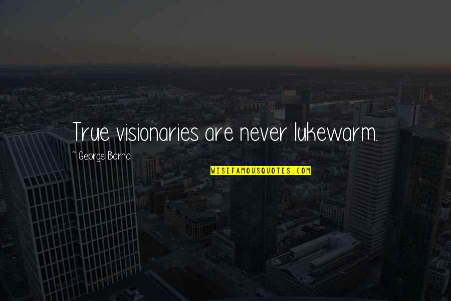 True Vision Quotes By George Barna: True visionaries are never lukewarm.