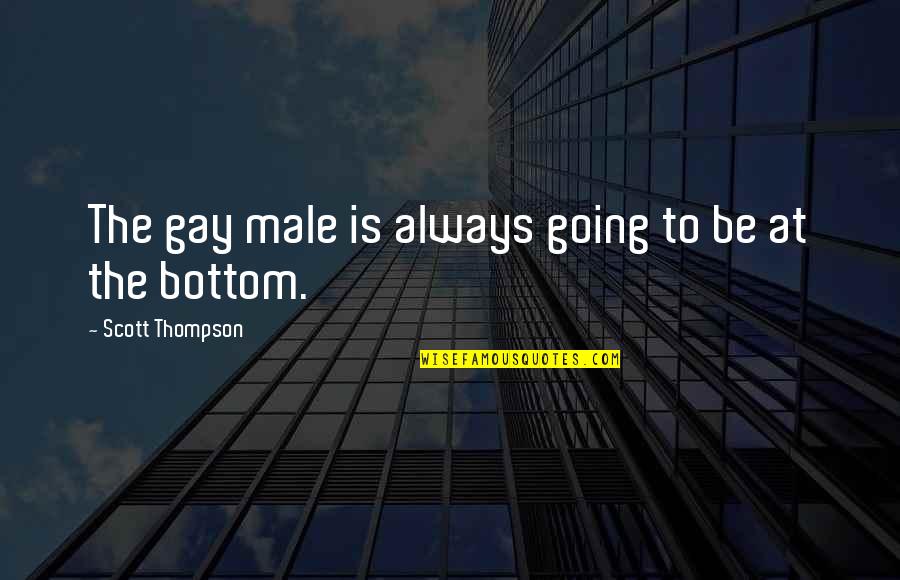 Trumka Quotes By Scott Thompson: The gay male is always going to be Trumka Quotes By Scott Thompson: The gay male is always going to be