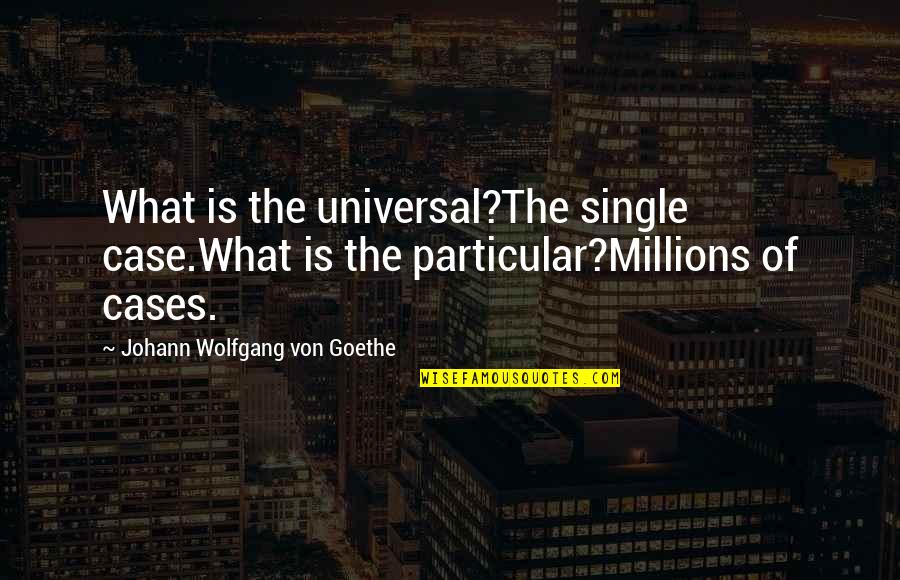 Trump's Ban Quotes By Johann Wolfgang Von Goethe: What is the universal?The single case.What is the