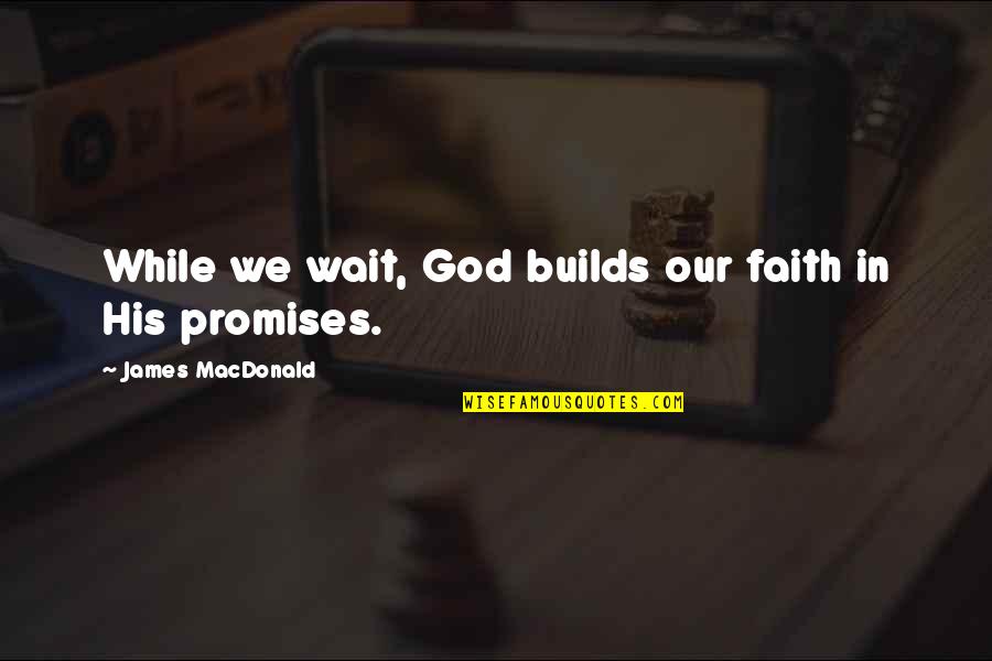 Truppa Entertainment Quotes By James MacDonald: While we wait, God builds our faith in Truppa Entertainment Quotes By James MacDonald: While we wait, God builds our faith in