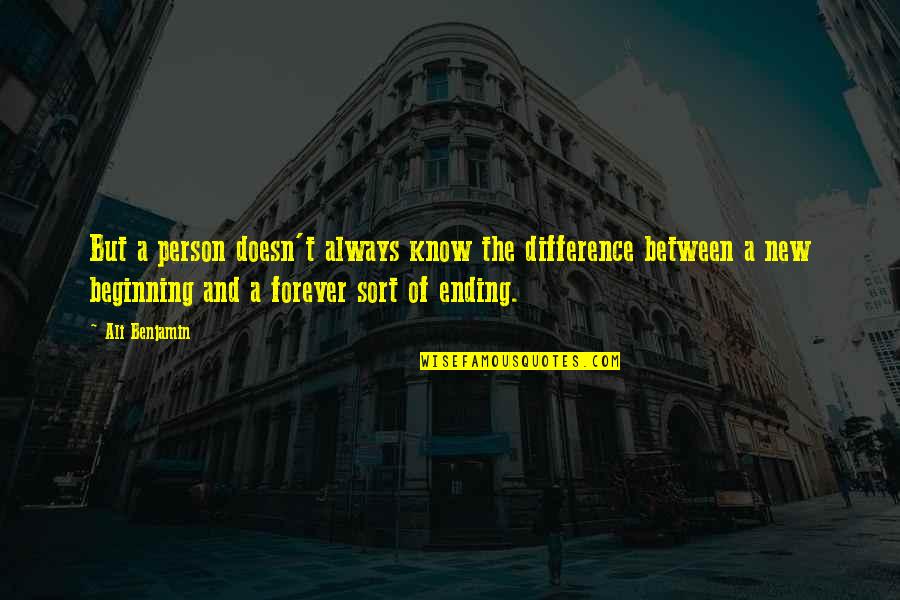 Trust And Lies Tagalog Quotes By Ali Benjamin: But a person doesn't always know the difference Trust And Lies Tagalog Quotes By Ali Benjamin: But a person doesn't always know the difference