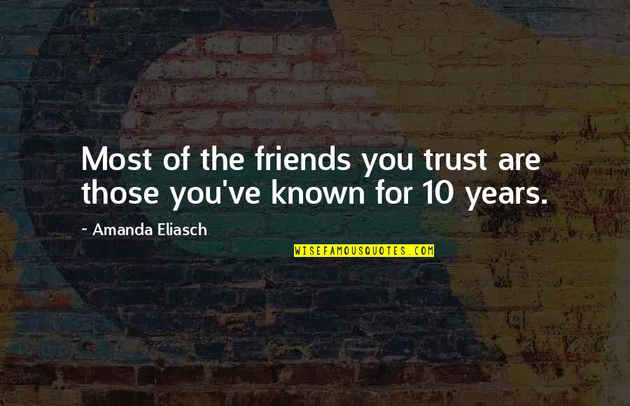 Trust Friends Quotes By Amanda Eliasch: Most of the friends you trust are those