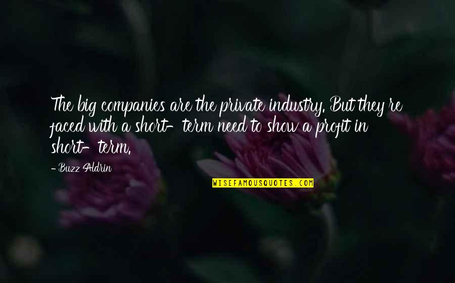 Trust Me Once More Quotes By Buzz Aldrin: The big companies are the private industry. But