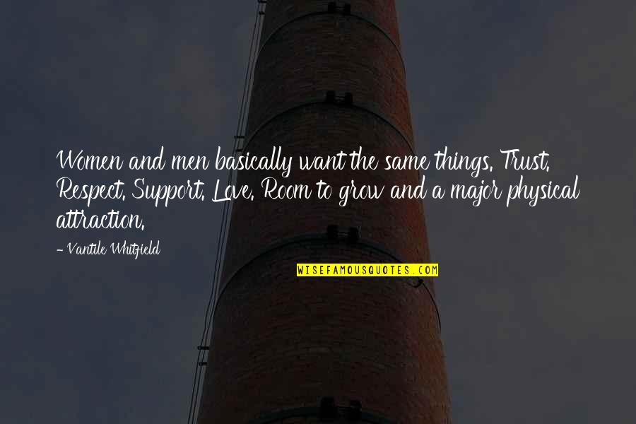 Trust N Respect Quotes By Vantile Whitfield: Women and men basically want the same things. Trust N Respect Quotes By Vantile Whitfield: Women and men basically want the same things.