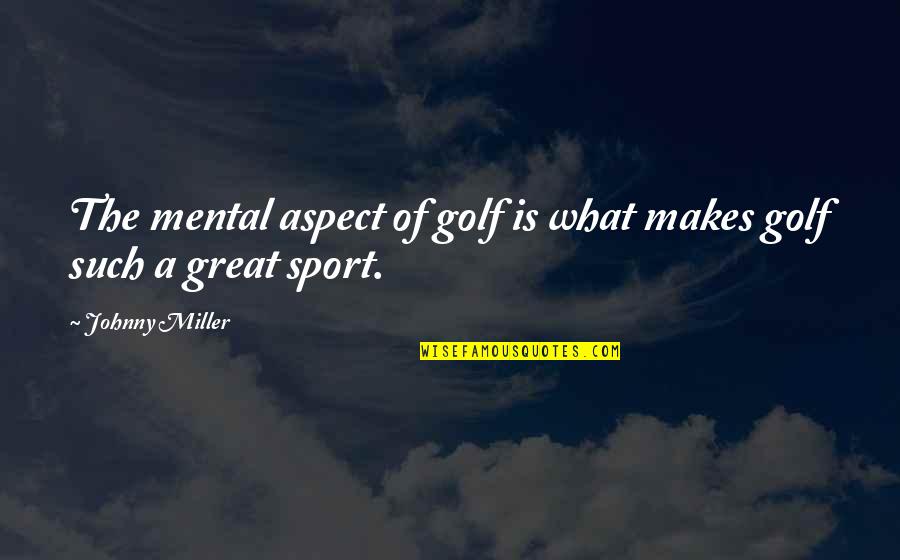Trustile Ts2060 Quotes By Johnny Miller: The mental aspect of golf is what makes Trustile Ts2060 Quotes By Johnny Miller: The mental aspect of golf is what makes