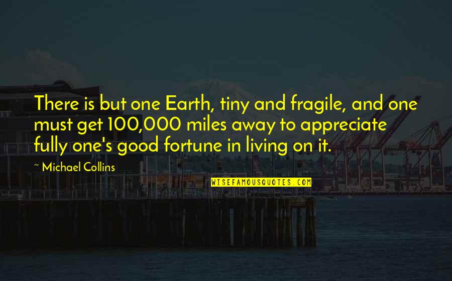 Trusting And Getting Hurt Quotes By Michael Collins: There is but one Earth, tiny and fragile,