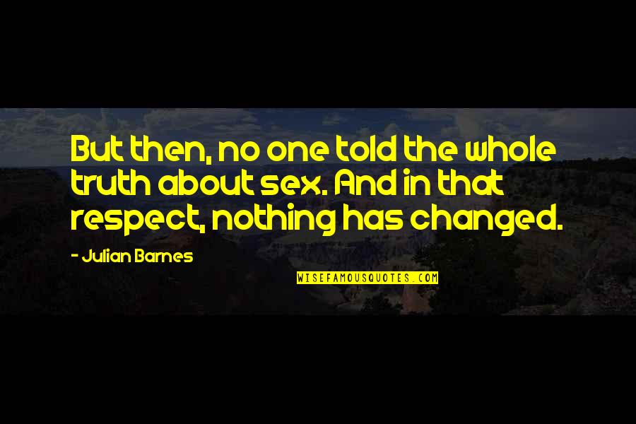 Truth And Respect Quotes By Julian Barnes: But then, no one told the whole truth
