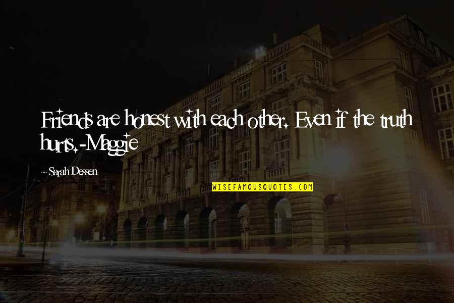 Truth Hurts But Quotes By Sarah Dessen: Friends are honest with each other. Even if