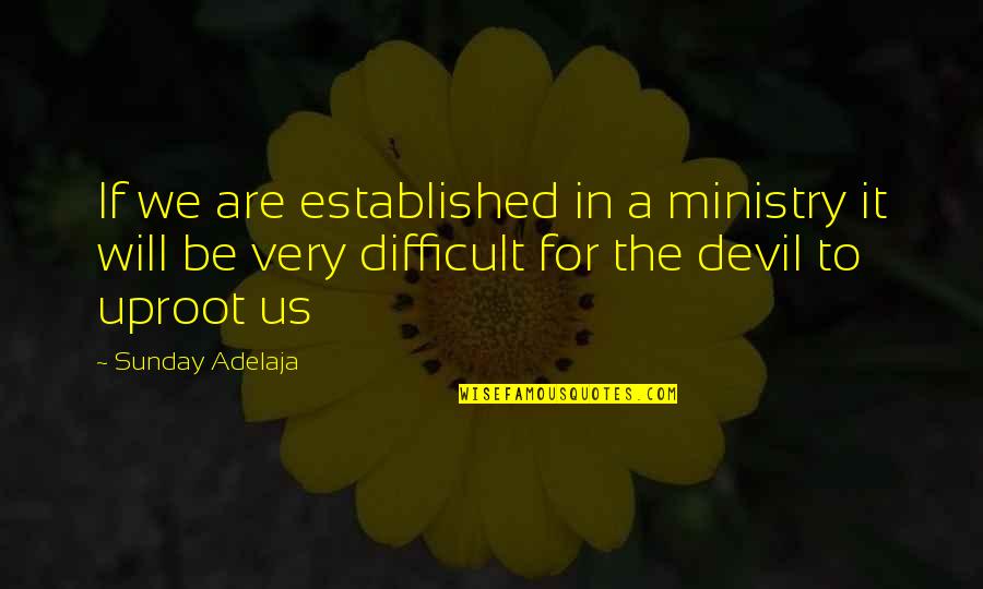Truth In Life Quotes By Sunday Adelaja: If we are established in a ministry it
