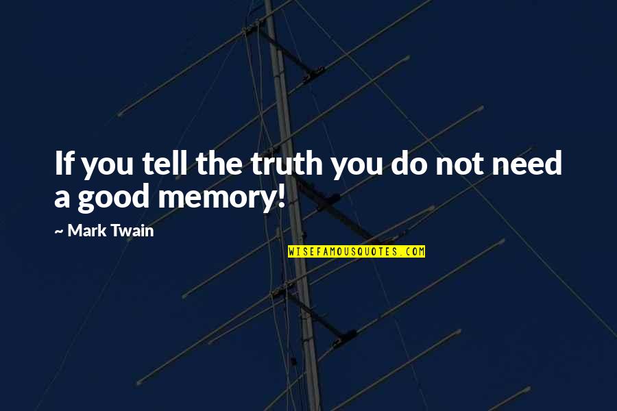 Truth Mark Twain Quotes By Mark Twain: If you tell the truth you do not