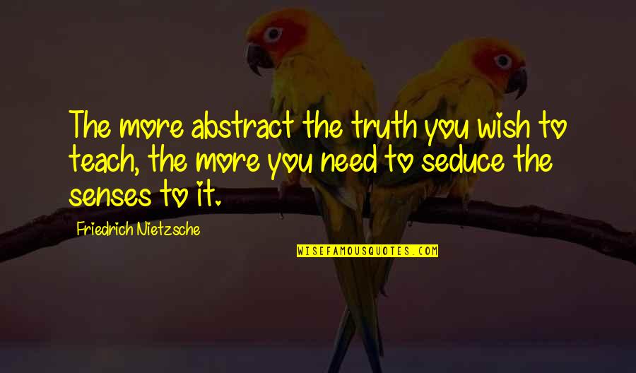 Truth Nietzsche Quotes By Friedrich Nietzsche: The more abstract the truth you wish to