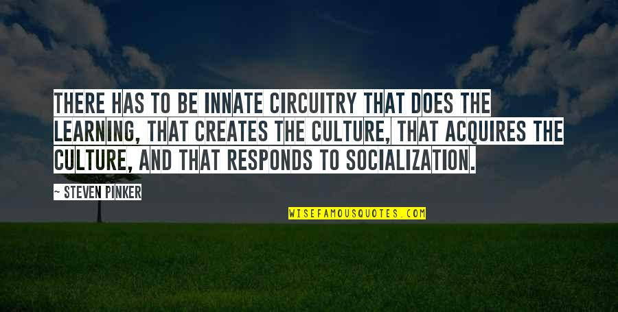 Truth Socrates Plato Aristotle Quotes By Steven Pinker: There has to be innate circuitry that does Truth Socrates Plato Aristotle Quotes By Steven Pinker: There has to be innate circuitry that does