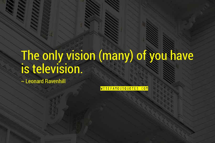 Truthful Funny Quotes By Leonard Ravenhill: The only vision (many) of you have is