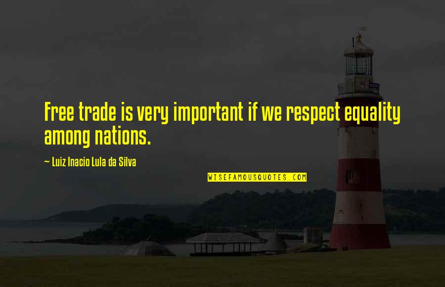 Truthful Love Quotes By Luiz Inacio Lula Da Silva: Free trade is very important if we respect