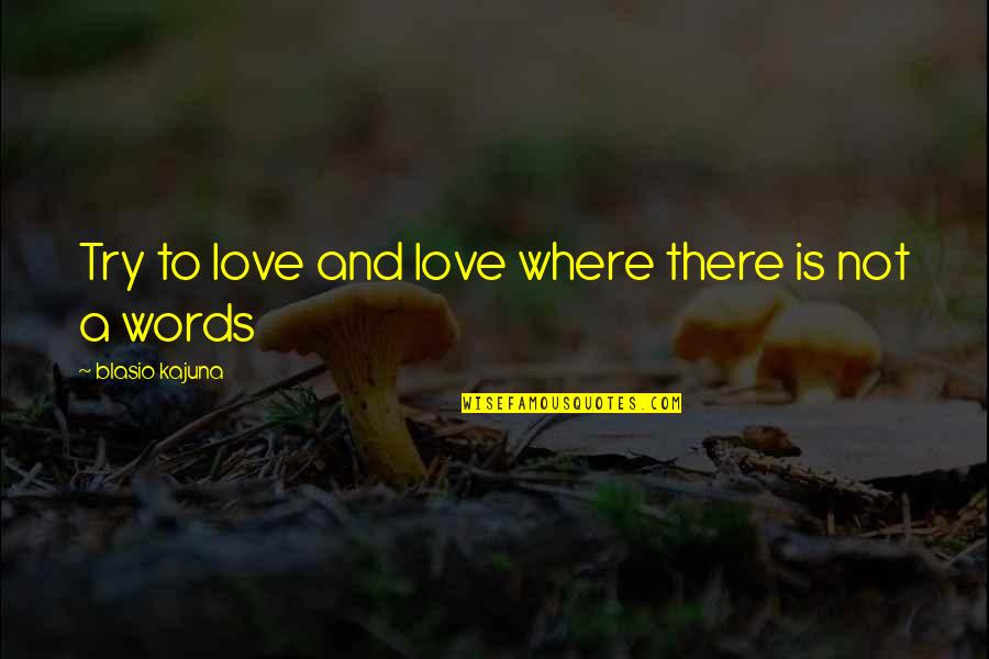 Try Quotes Quotes By Blasio Kajuna: Try to love and love where there is Try Quotes Quotes By Blasio Kajuna: Try to love and love where there is