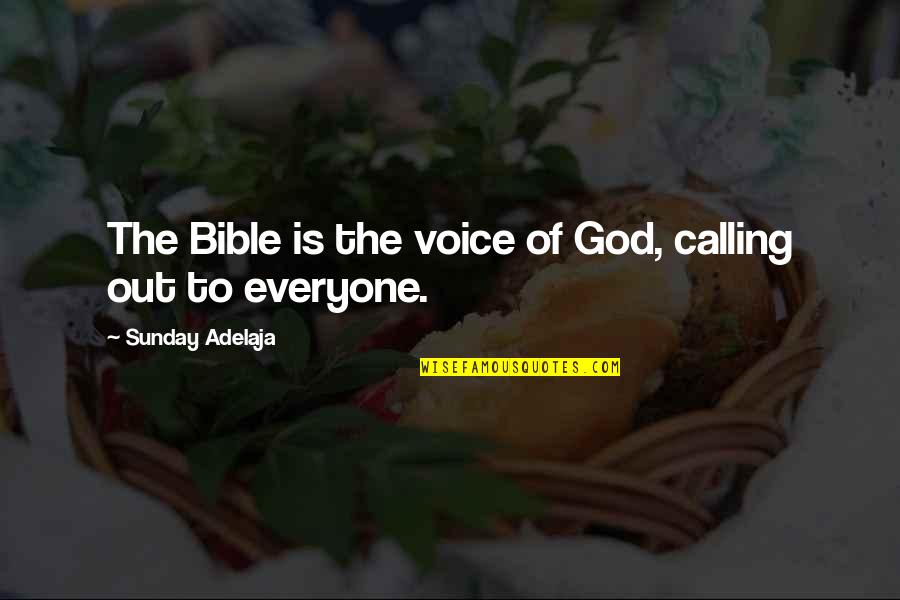Trying To Distance Yourself Quotes By Sunday Adelaja: The Bible is the voice of God, calling