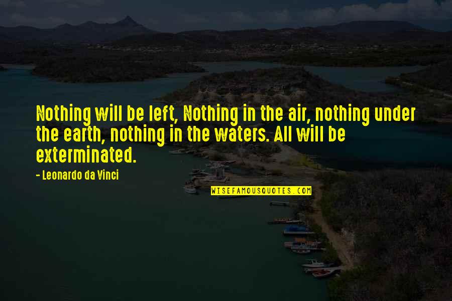 Trying To Make Things Work Quotes By Leonardo Da Vinci: Nothing will be left, Nothing in the air,