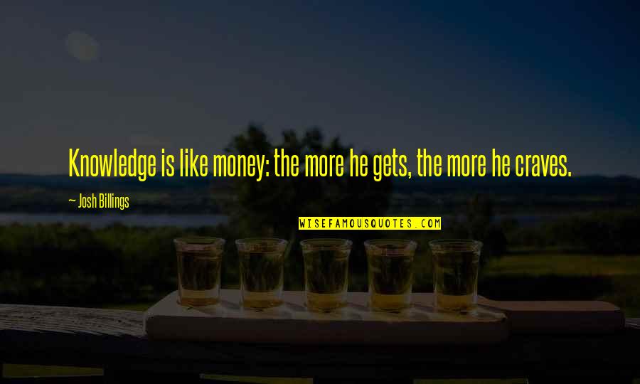 Trystan Quotes By Josh Billings: Knowledge is like money: the more he gets,