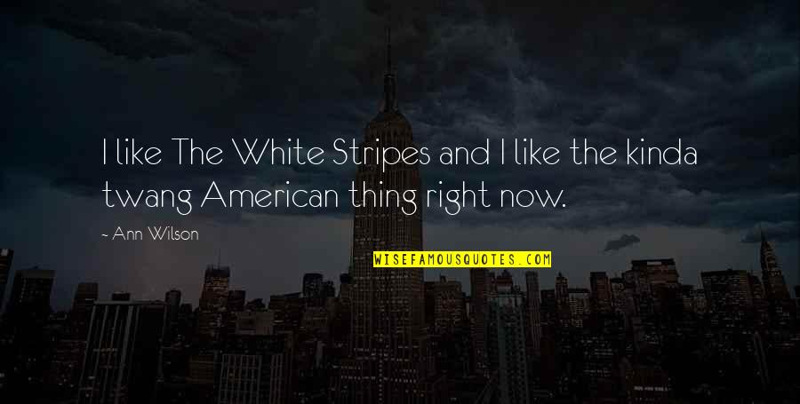 Tshirts Quotes By Ann Wilson: I like The White Stripes and I like