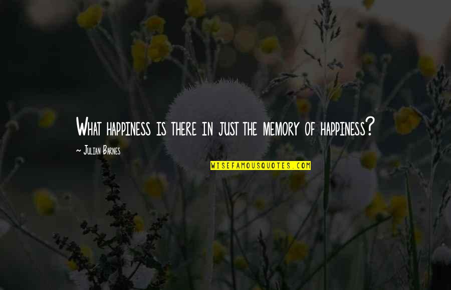 Tsiganov Quotes By Julian Barnes: What happiness is there in just the memory