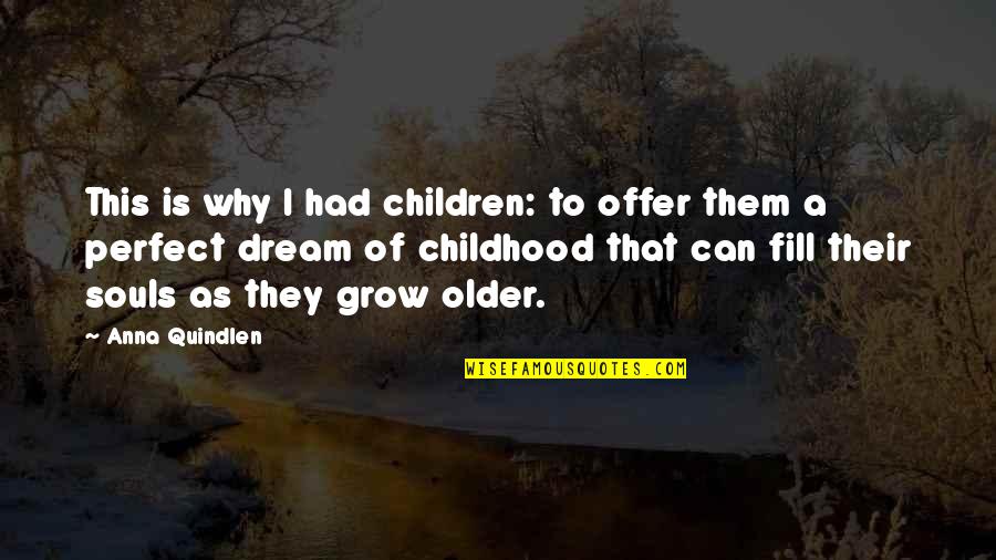 Tsimikas Quotes By Anna Quindlen: This is why I had children: to offer