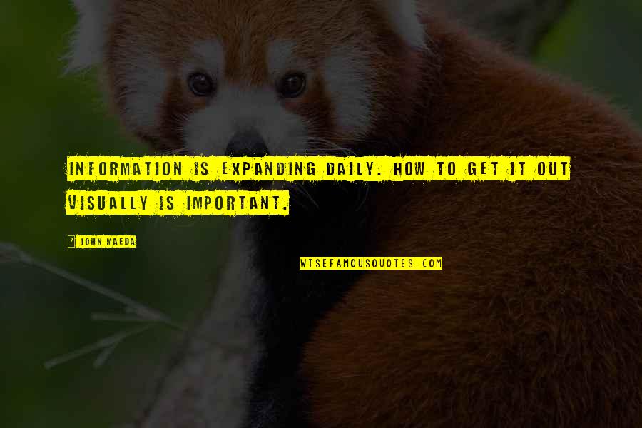 Tsimikas Quotes By John Maeda: Information is expanding daily. How to get it