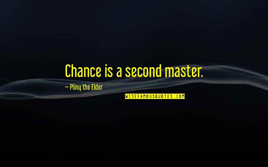 Tsotsitaal Quotes By Pliny The Elder: Chance is a second master.