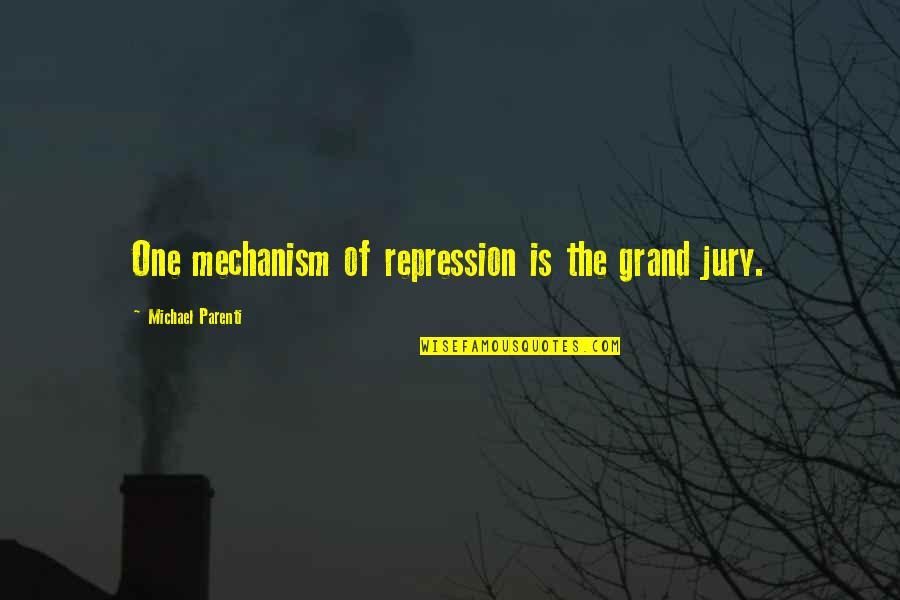 Tsoukalos Bodybuilding Quotes By Michael Parenti: One mechanism of repression is the grand jury. Tsoukalos Bodybuilding Quotes By Michael Parenti: One mechanism of repression is the grand jury.